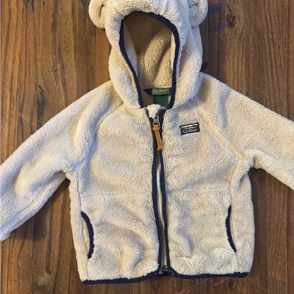 L.L.Bean Cream Fleece Baby Hoodie